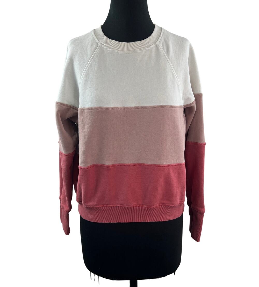 Spiritual Gangster Multi Sweatshirt Stripe Crew Neck Raglan Sleeve Size M Medium